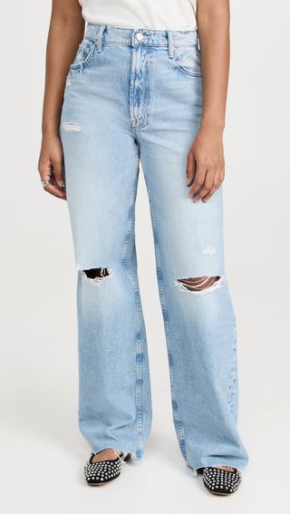 Mother + Spinner Zip Heel Chew Jeans