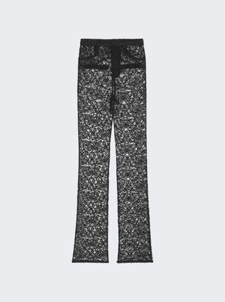 Saint Laurent + Floral Lace Straight Leg Pants