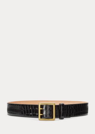 Polo Ralph Lauren + Crocodile-Stamped Leather Belt