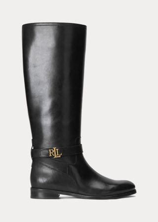 Ralph Lauren + Brittaney Burnished Leather Riding Boot