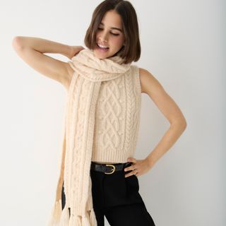 J.Crew + Chunky Cable-Knit Scarf