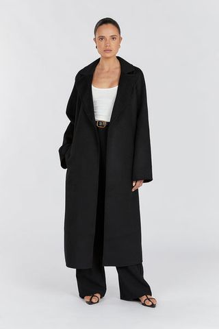 Dissh + Matilda Black Wool Felt Coat