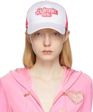 Balmain + White & Pink Barbie Edition Barbie Trucker Cap