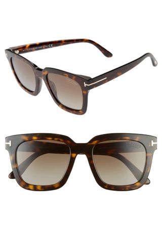 Tom Ford + Sari 52mm Square Polarized Sunglasses