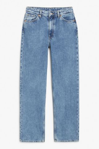 Monki + Taiki Straight Leg Blue Jeans