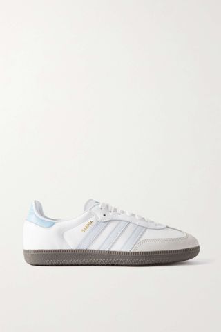 Adidas + Samba OG Suede-Trimmed Leather Sneakers