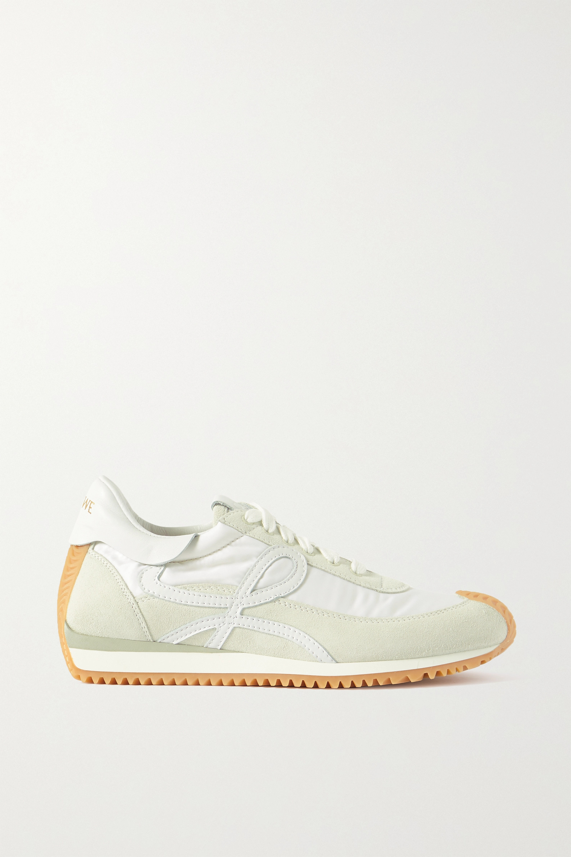 Loewe + Float Impress-Appliquéd Shell, Leather and Suede Sneakers