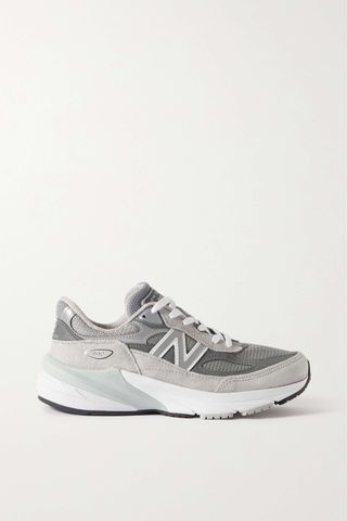 New Balance + Made in USA 990v6 Suede, Leather and Mesh Sneakers