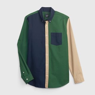 Gap + Colorblock Classic Oxford Shirt With In-Conversion Cotton