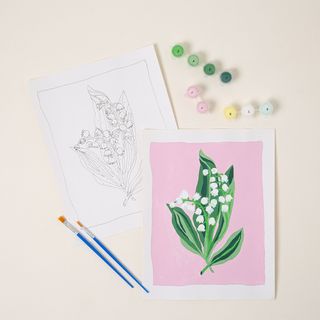 Uncommon Goods + Birth Month Flower Paint-by-Number Kit