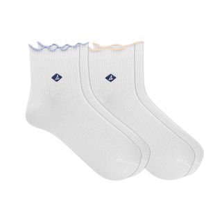 Sperry + Ribbed Scallop 2-Pack Ankle Socks