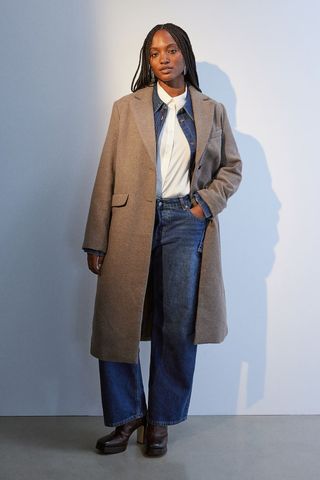 H&M + Single-Breasted Coat