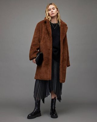 AllSaints + Doria Faux Fur Coat