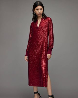 AllSaints + Juela Dia Sequin Dress