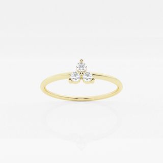 Grown Brilliance + Näas Romancing 1/10 ctw Round Lab Grown Diamond Thin Fashion Ring