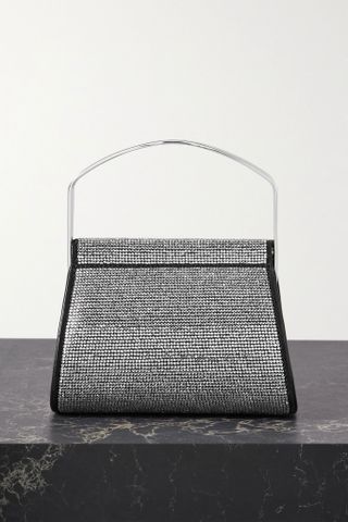BY FAR x Mimi Cuttrell + Mini Crystal-Embellished Leather Tote