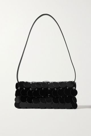 Paco Rabanne + Sphere Embellished Leather Shoulder Bag