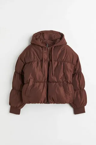 H&M + Hooded Puffer Jacket