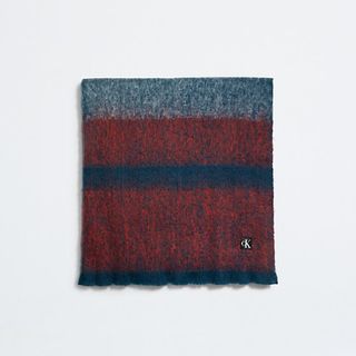 Calvin Klein + Half Stripe Blanket Scarf