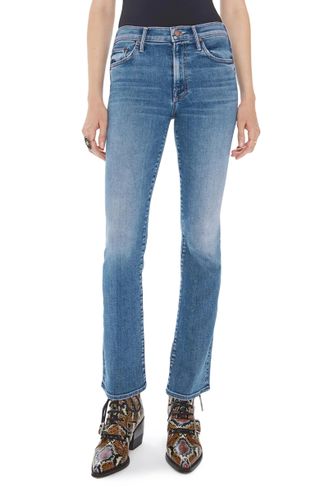 Mother + The Insider High Waist Ankle Bootcut Jeans