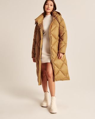 Abercrombie & Fitch + A&F Ultra Long Quilted Puffer