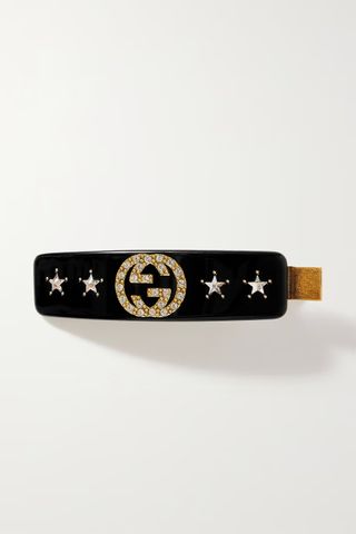 Gucci + Crystal-Embellished Resin Hair Clip