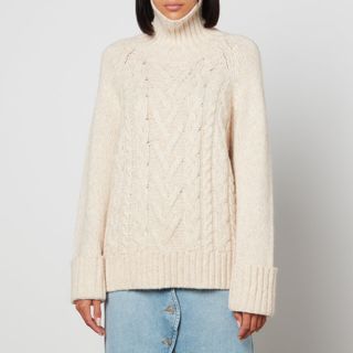 Ganni + Cable-Knit Turtleneck Jumper