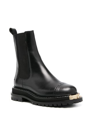 Sandro + Mid-Calf Leather Boots