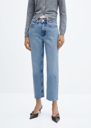 Mango + High Waist Straight Jeans