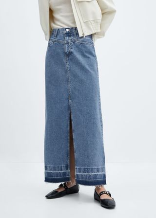 Mango + Long Denim Skirt