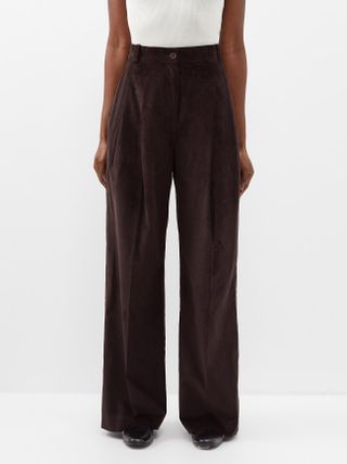 The Meaning Well + Hemingway Wide-Leg Cotton-Corduroy Trousers