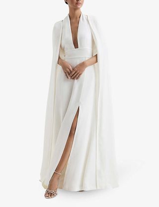 Reiss + Grace Cape Woven Maxi Dress