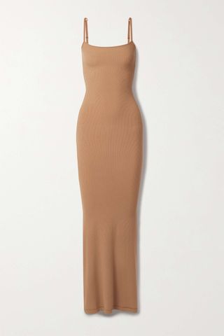 Skims + Soft Lounge Ribbed Stretch-Modal Slip Dress