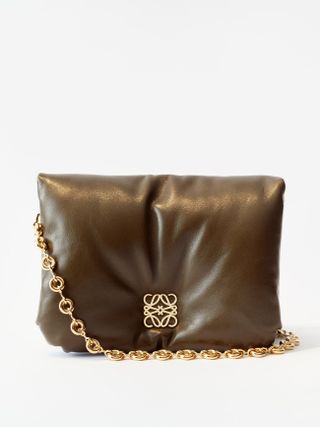 Loewe + Puffer Goya Padded-Leather Shoulder Bag