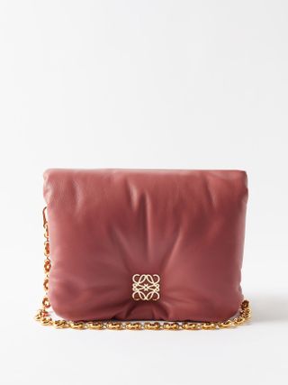 Loewe + Puffer Goya Leather Shoulder Bag