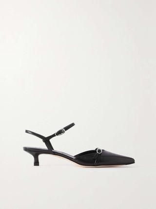 Aeyde + Melia Leather Point-Toe Pumps