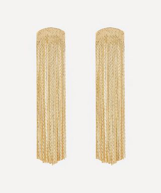 Anissa Kermiche + Gold-Plated Grand Fil D’argent Drop Earrings