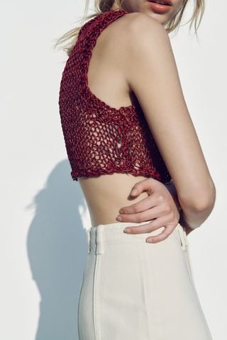 Zara + Crochet Crop Top