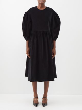 The Meaning Well + Margot Upcycled Cotton-Velvet Midi Dress