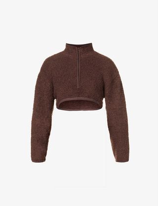SKIMS + Cozy Cropped Fleece Sweatshirt