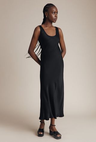 Ghost + Palm Satin Slip Midi Dress