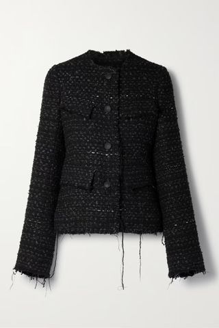 Rag & Bone + Ezra Distressed Tweed Jacket