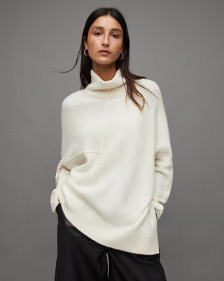 All Saints + Lock Roll Neck Relaxed Fit Jumper