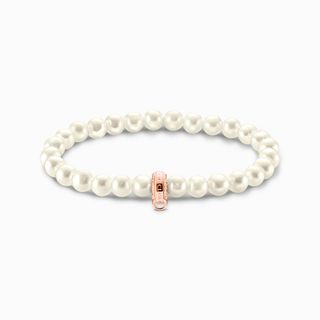 Thomas Sabo + Rose Gold and Pearl Charm Bracelet