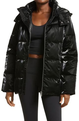 Zella + Snow Puffer Jacket With Removable Hood