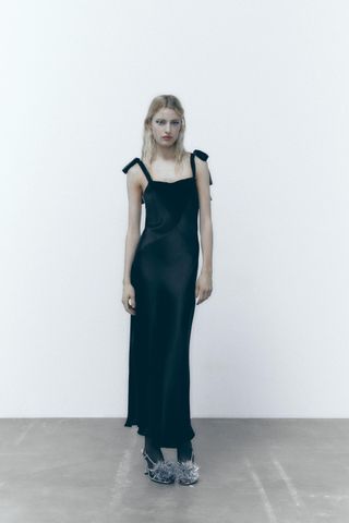 Zara + Limited Edition Satin Effect Dress