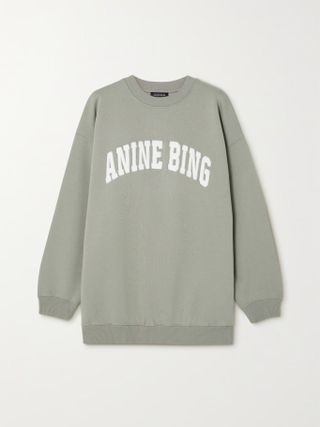 Anine Bing + Tyler Appliquéd Organic Cotton-Jersey Sweatshirt