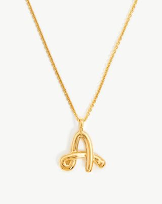 Missoma + Curly Molten Initial Pendant Necklace