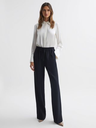 Reiss + Hailey Wide Leg Pull On Trousers