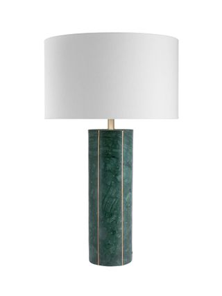 Hudson Home + Venetia Jade Marble Lamp With Shade